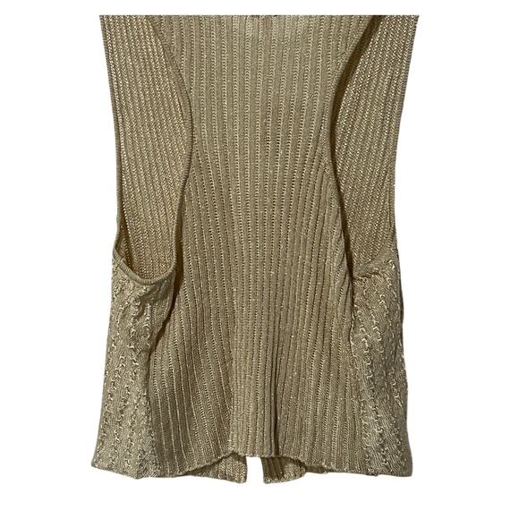 FREE PEOPLE TOP WOMENS SIZE SMALL SEASCAPE SLEEVELESS SWEATER VEST SAND BOHO - Picture 10 of 13